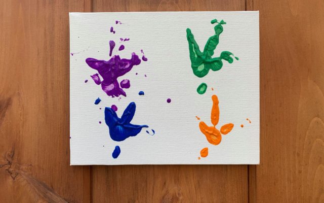 Chicken Footprints On Canvas