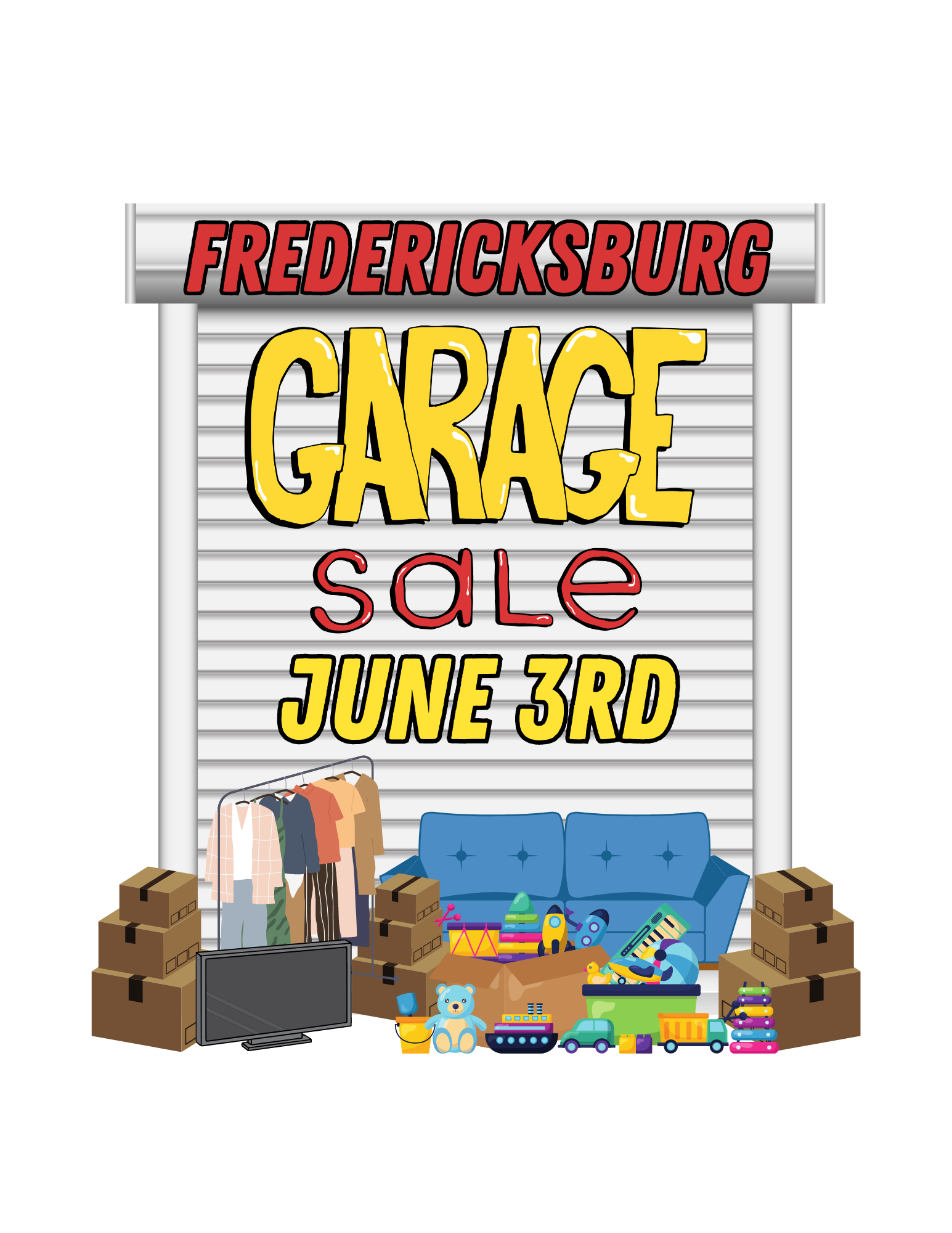 <h1 class="tribe-events-single-event-title">Fredericksburg Garage Sale</h1>