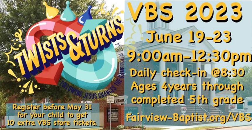 <h1 class="tribe-events-single-event-title">Fairview Baptist Church Vacation Bible School</h1>