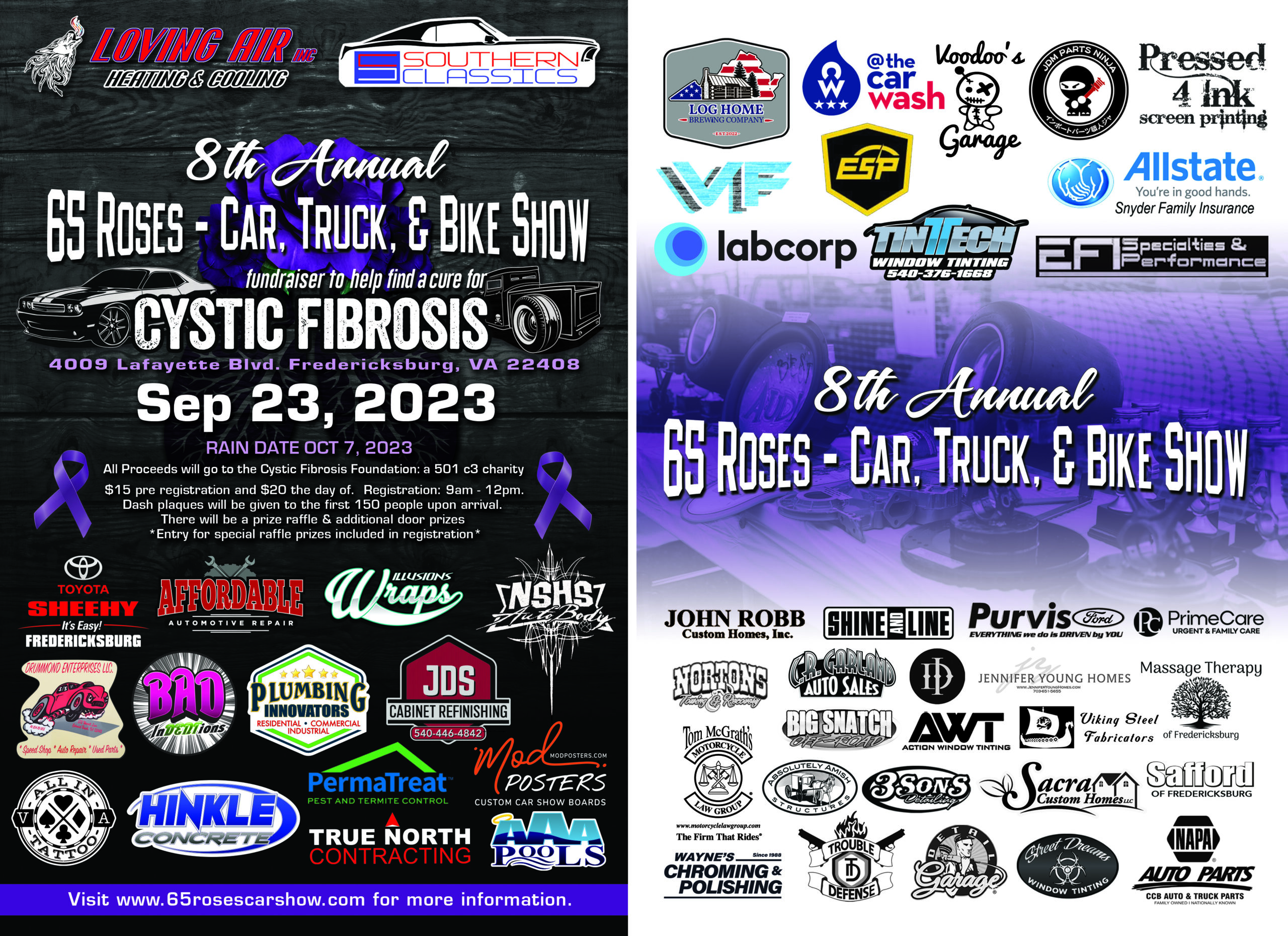 <h1 class="tribe-events-single-event-title">65 Roses Car, Truck, Bike Show Benefiting Cystic Fibrosis</h1>